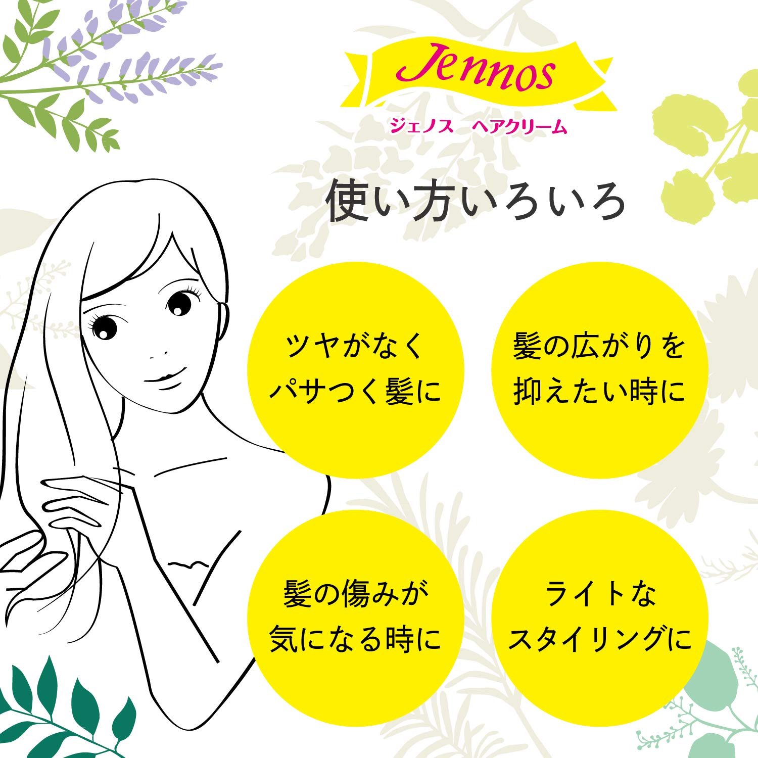 Genos Hair Cream <Botanical> 140g