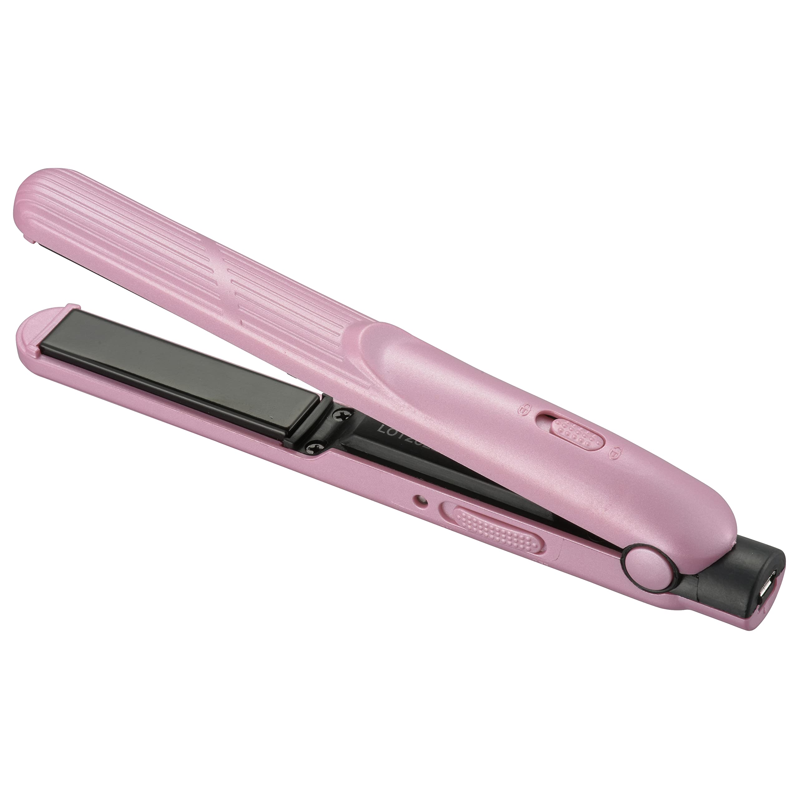 Ohm Electric Iberis Mobile Hair Iron Straightener Mini Straight Iron USB Powered Compact Portable Pink HB-HIUD-P 00-5690 OHM