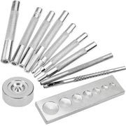 [Y Yakuni Tatsu] Leather Craft Hook Tool, 11 Piece Set, Grommet, All-Purpose Hitting Table, Riveting Tool, Leathercraft Tool, Tool