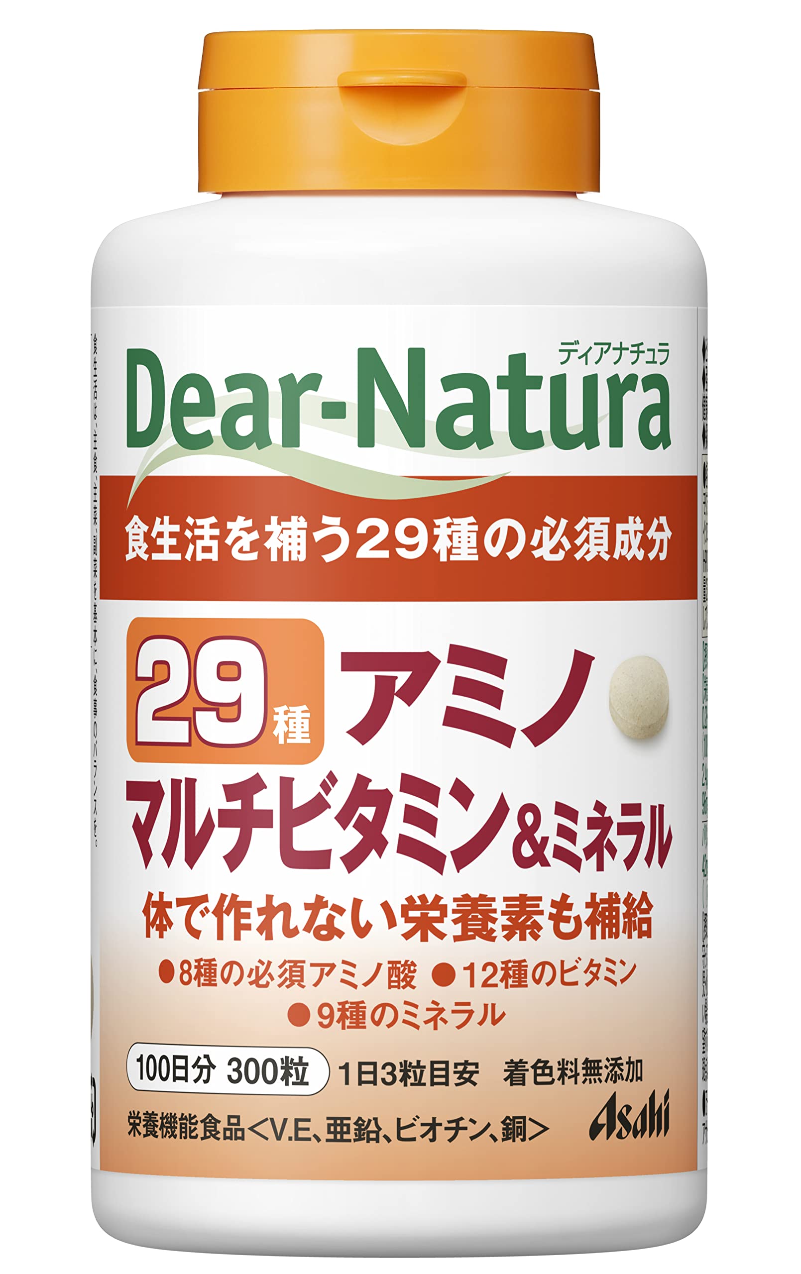 Dear-Natura 29 Amino Multivitamin & Mineral 300 tablets (100 days supply) Asahi Supplement Dear-Natura Produced at domestic factory