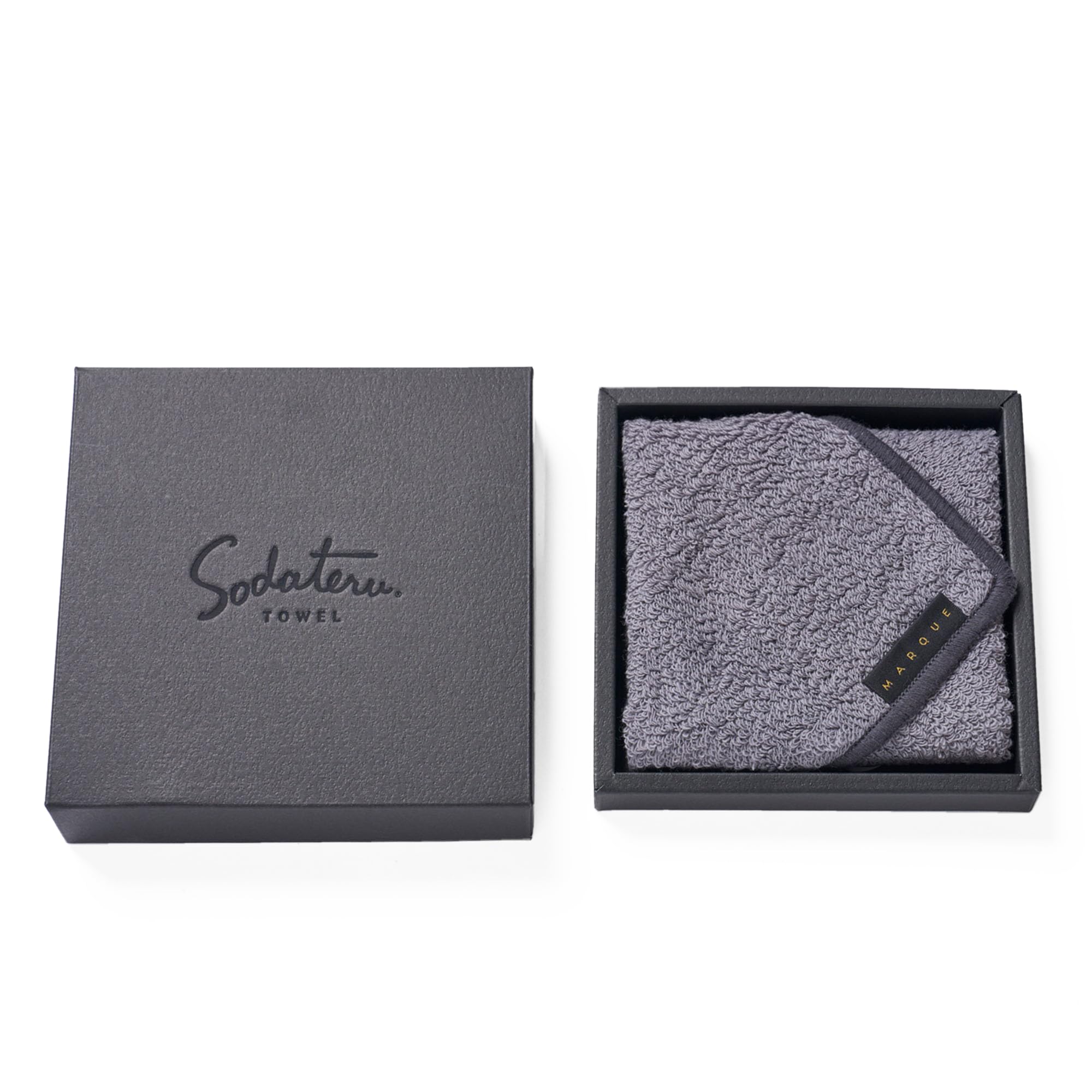 Growing Towel MARQUE Petit Carre (Hand Towel) Etoupe (Greige) 25 x 25cm 100% Cotton Boxed 2200000001375