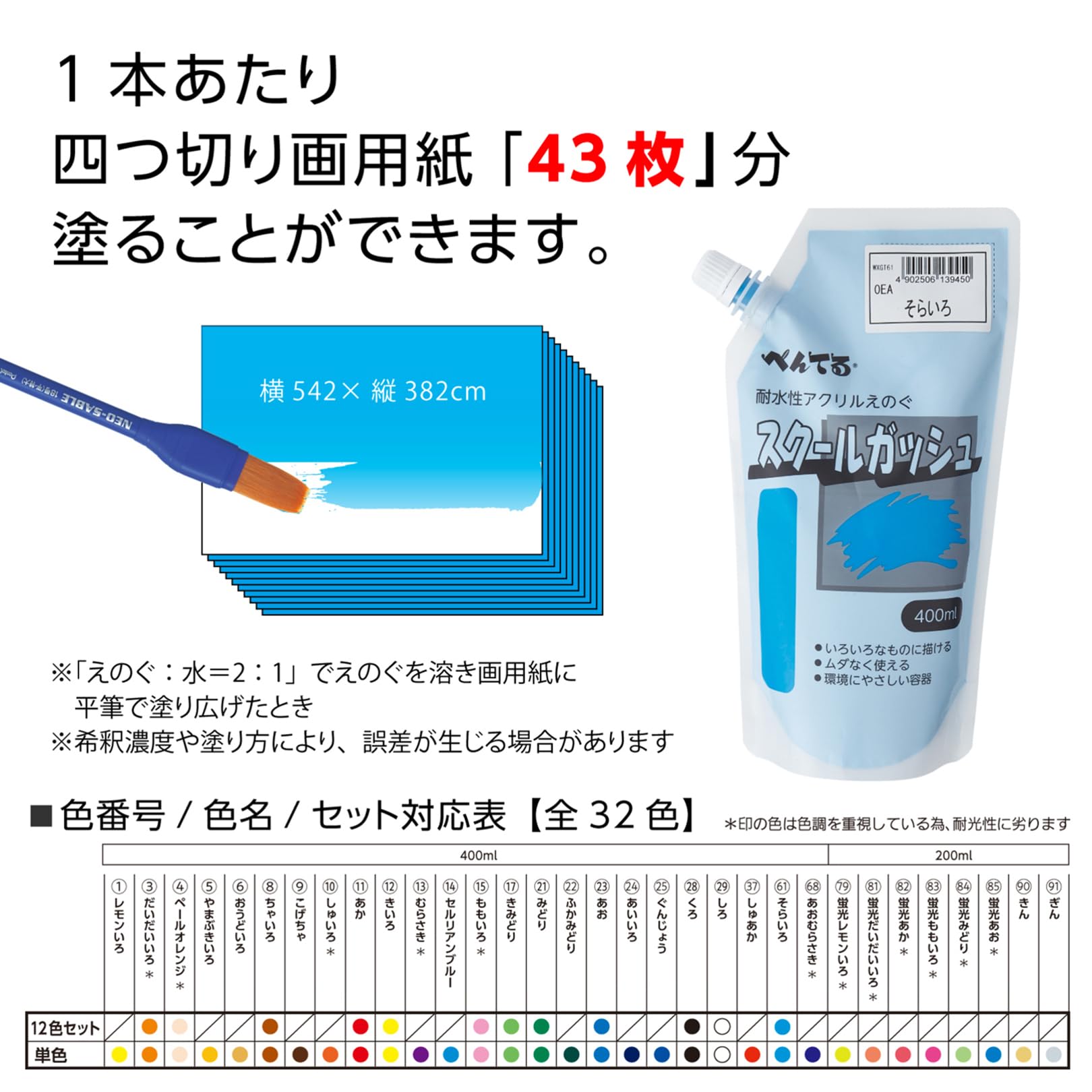 Pentel Paint School Gouache WXGT05 Yamabuki Color