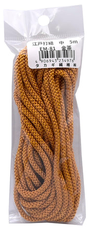 Takagi Textile Panami Edo Strap Medium Approximately 4mm wide Approximately 5m cut Golden brown EM-81 100% Rayon