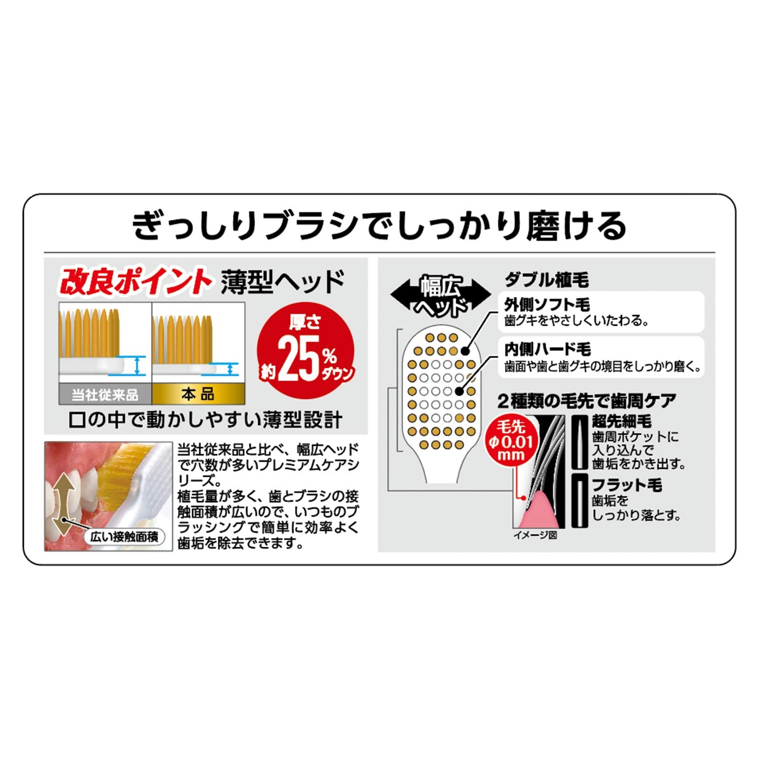 Ebisu Premium Care Toothbrush 6-row Compact Soft Omakase 1 piece