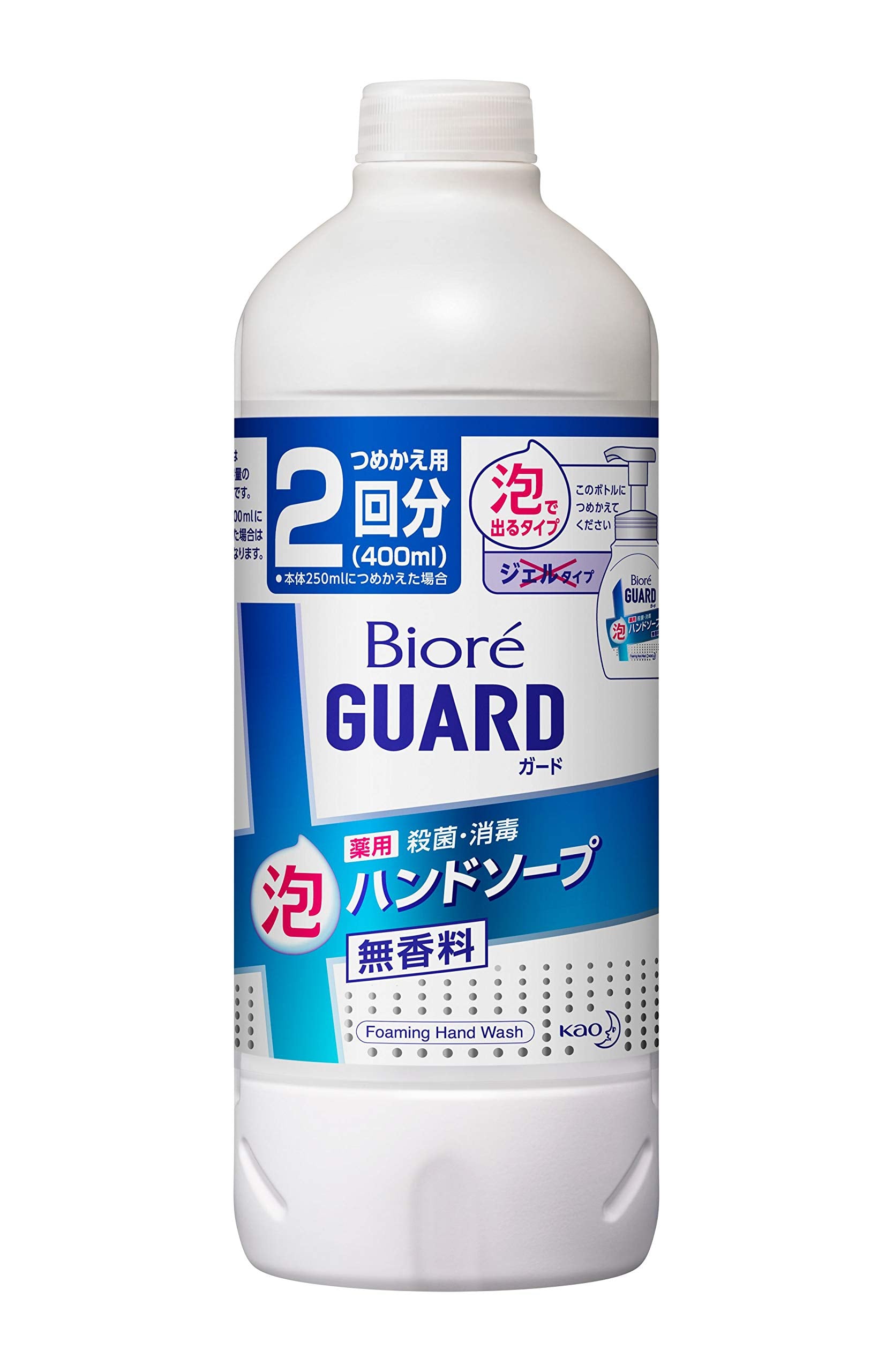 Biore U Biore Guard Xà phòng rửa tay tạo bọt không mùi Refill 400ml