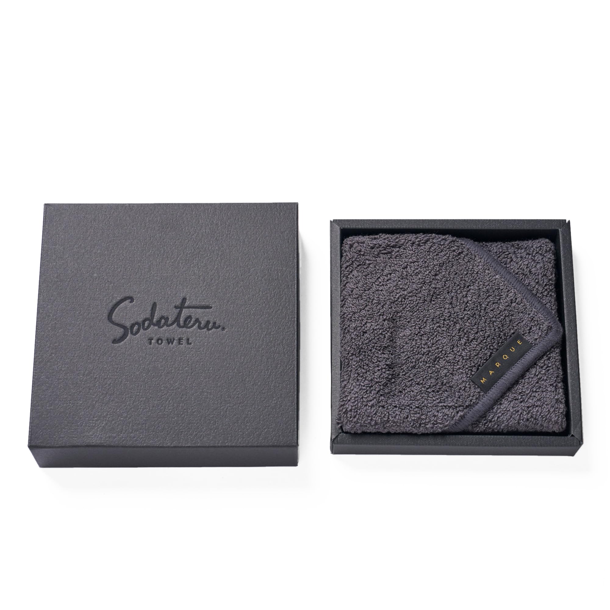 Growing Towel MARQUE Petit Carre (Hand Towel) Grifer (Dark Gray) 25 x 25cm 100% Cotton Boxed 2200000001337