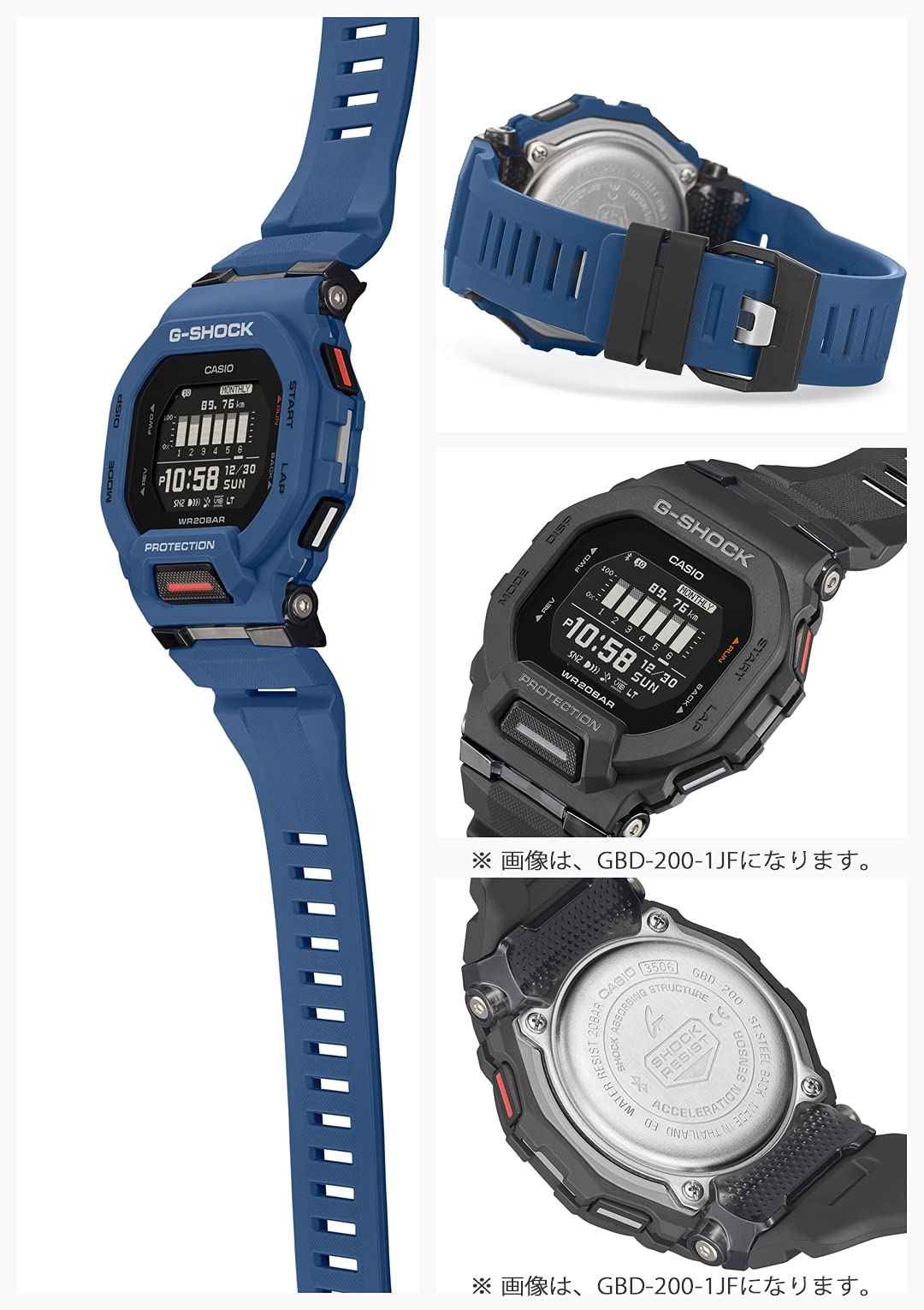 [Casio] G-Shock Watch [Domestic Genuine Product] Equipped with G-SQUAD Bluetooth GBD-200-2JF Men's Blue