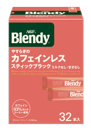AGF Blendy Stick Black Peaceful Decaffein 32 Chai [Cà phê dạng thanh] [Hòa tan trong nước]