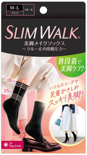 Slim Walk Beautiful Legs Makeup Socks Crew Length ML Black Compression