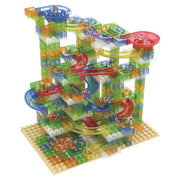 Ikeda Kogyo Clear Rolling Marble Coaster 402pcs [Clear/Block/Block Coaster/Educational Toy/402pcs/With Base Board]