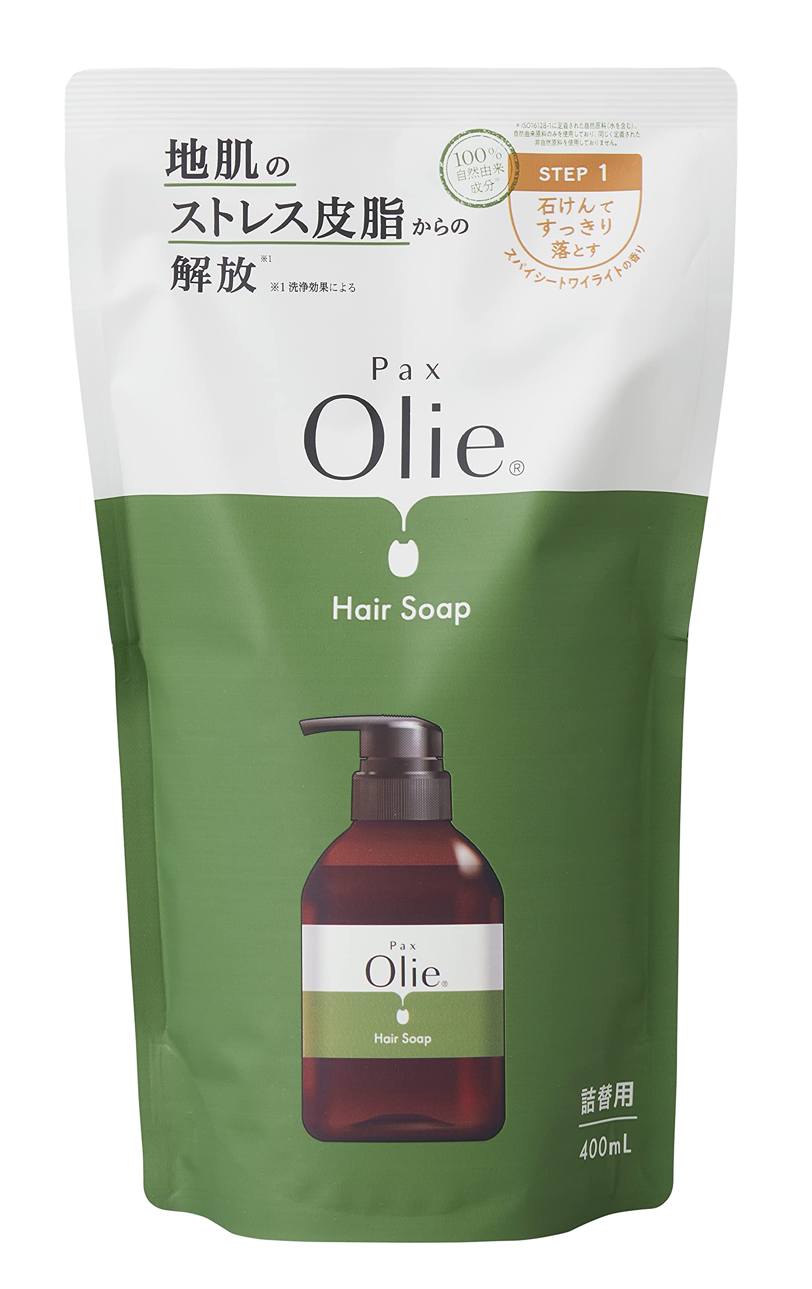 PAX Olie (팩스 올리) 헤어 비누 (리필 400ml / 스파이 시트 와일라이트 향기) 무첨가 100 % 자연 유래 성분