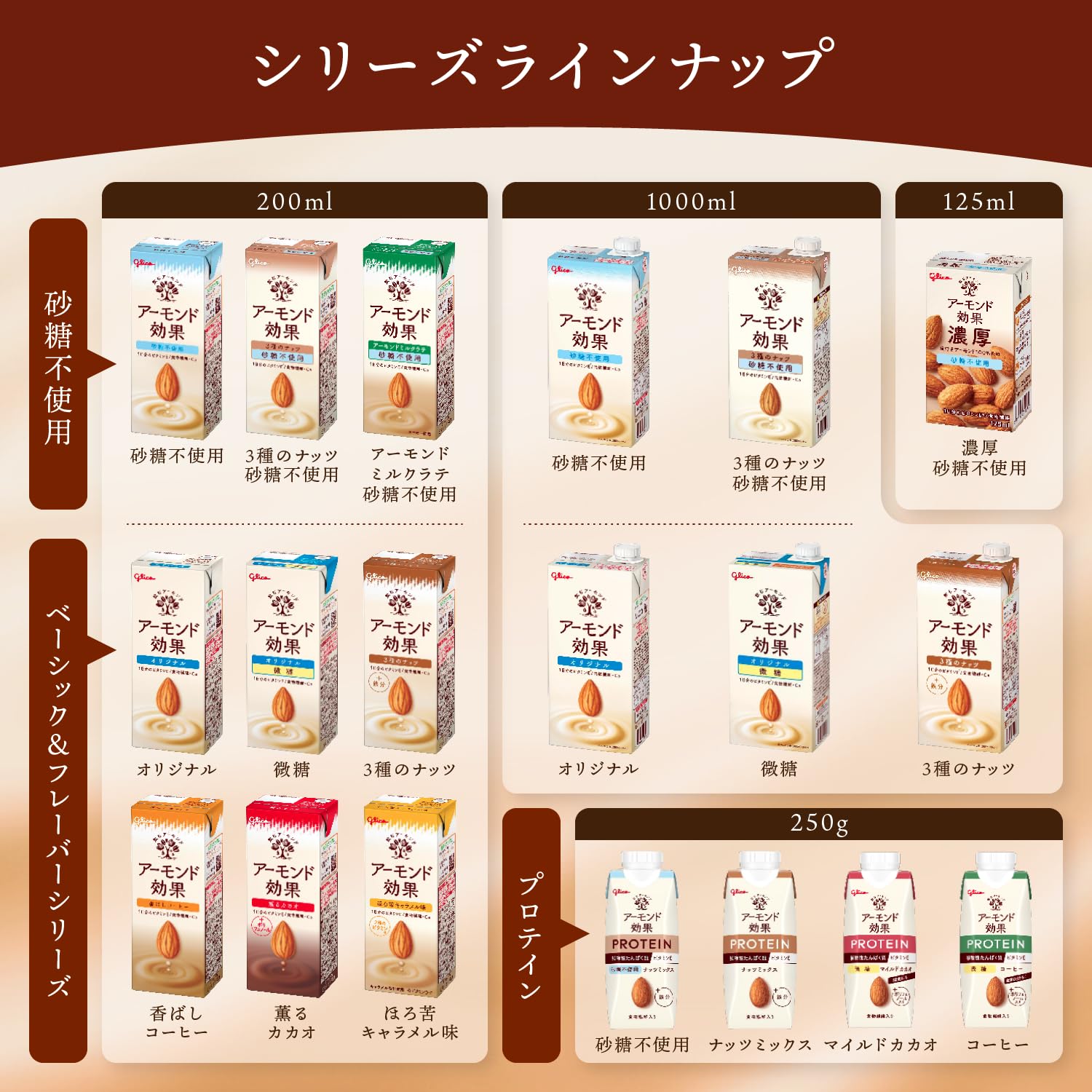 Almond Effect Original 200ml x 24 bottles Ezaki Glico Storeable at room temperature Vitamin E Dietary fiber Almond milk