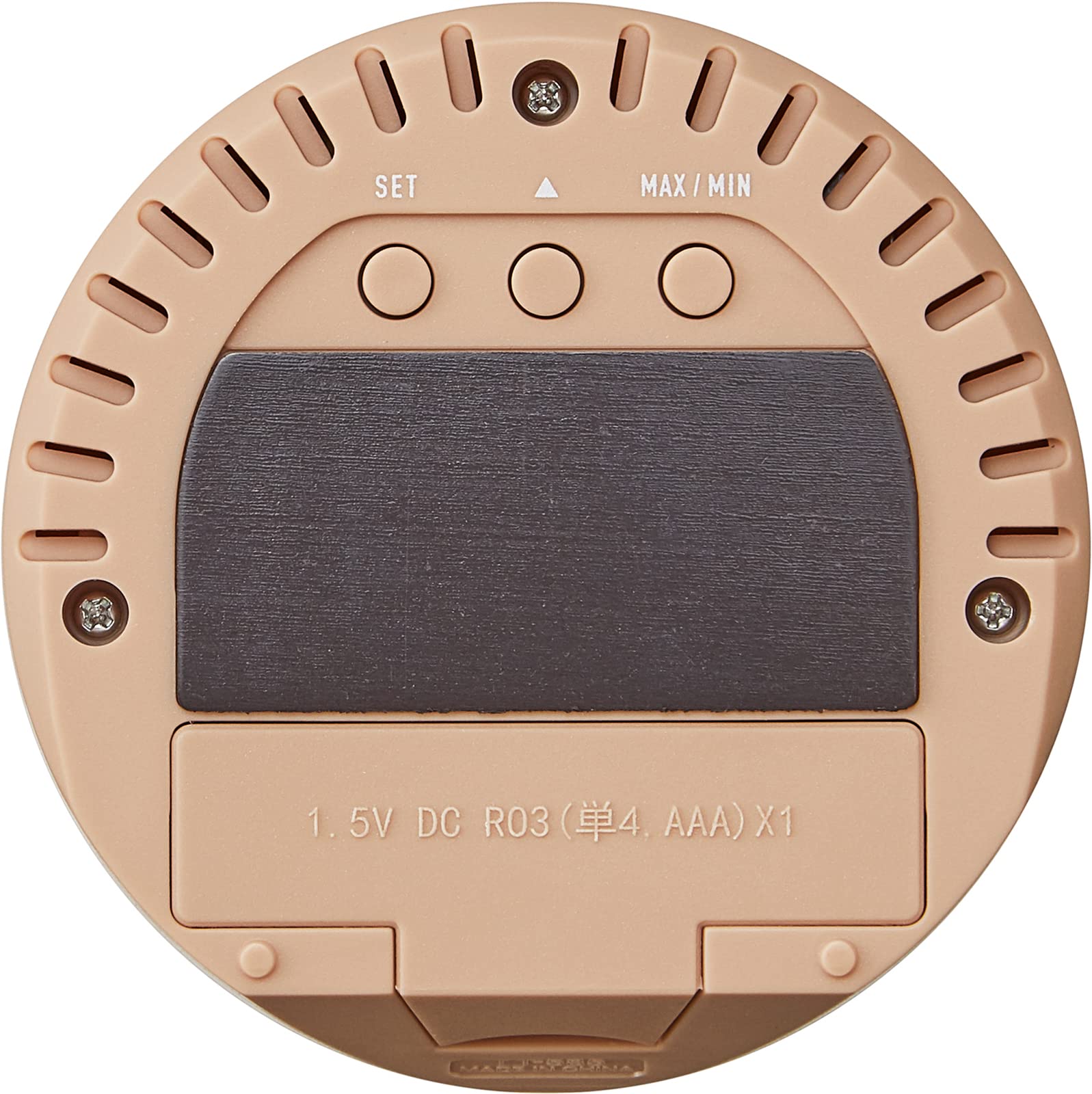 Tanita Thermohygrometer Clock Temperature Humidity Digital Tabletop Magnet Light Brown TT-585 BR