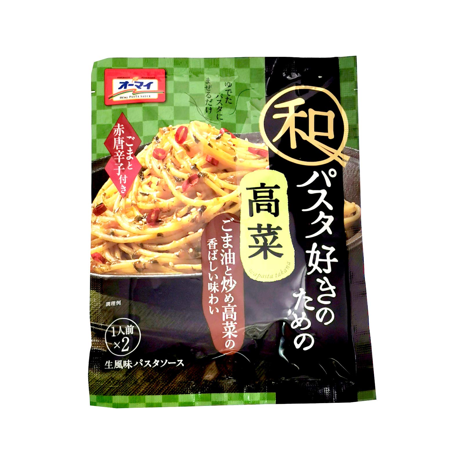 Oh my Takana (24.2g x 2) x 8 bags for Japanese pasta lovers