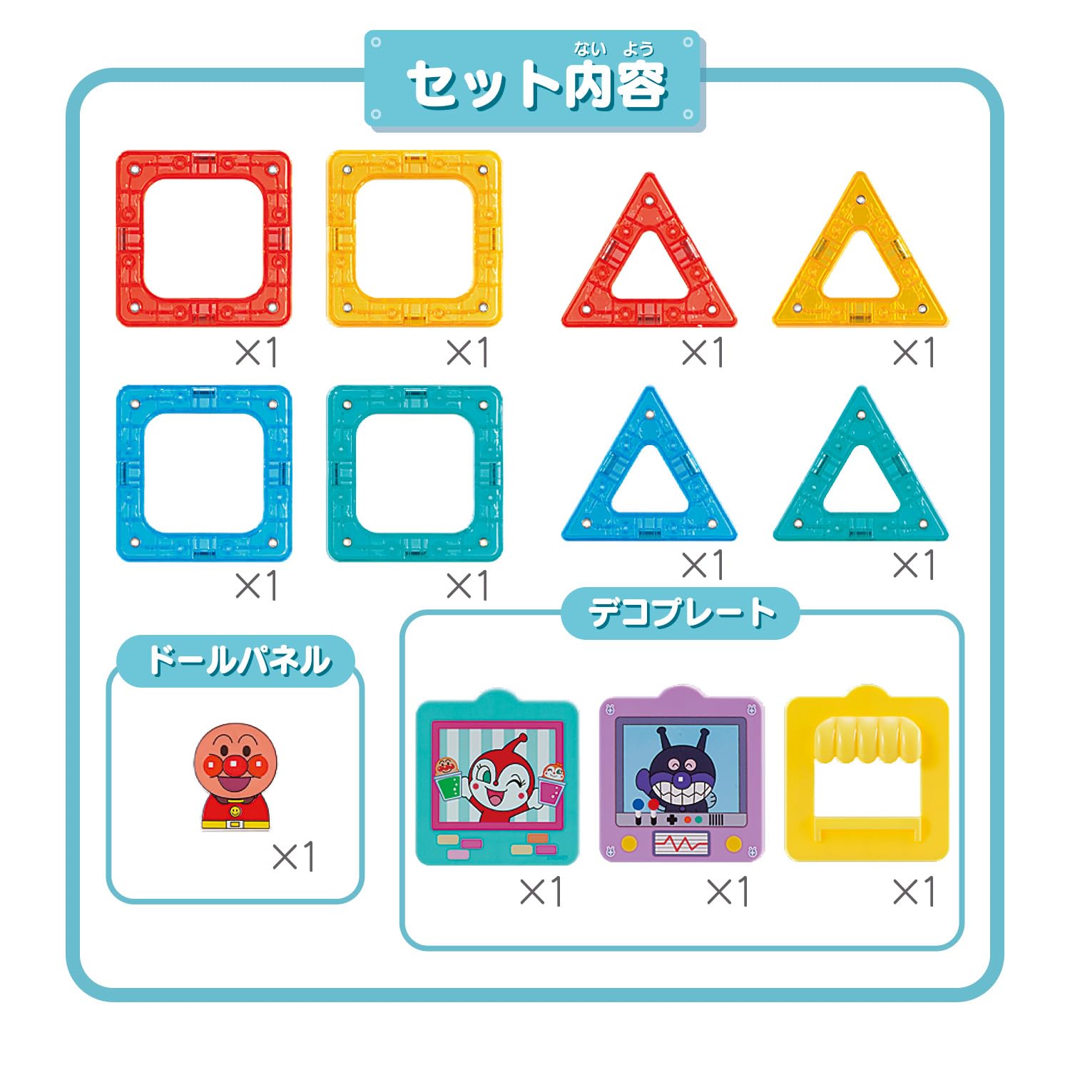 [BANDAI] Anpanman Mag Panel Snap Education! Basic Set Recommended for ages 1 year and 6 months and older