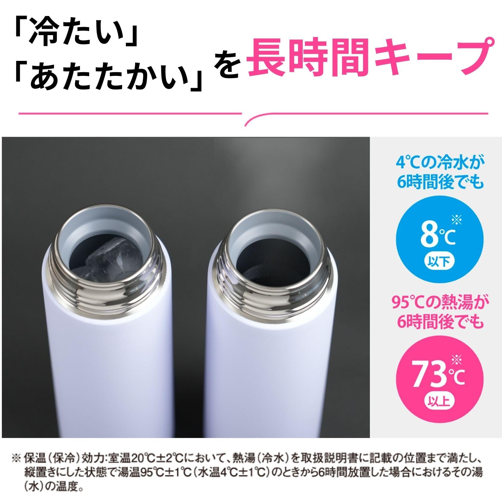 Zojirushi Water Bottle Large Capacity 600ml Dishwasher Safe Seamless Only 2 Maintenance Points Stainless Steel Mug Screw Type Icy Purple SM-GS60-VM