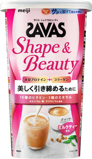 SAVAS Shape & Beauty Trà Sữa Vị 231g Protein Đậu Nành Meiji