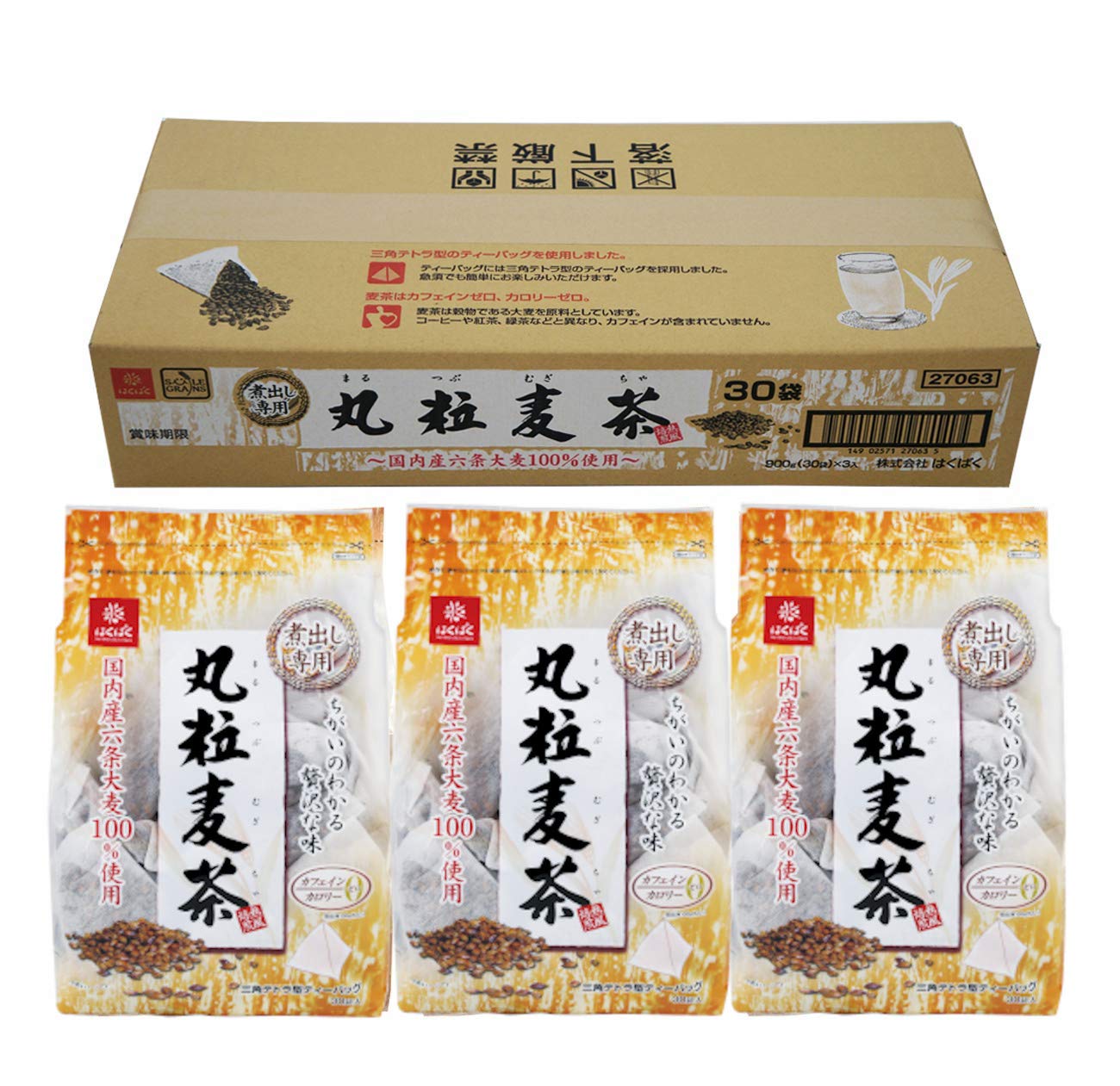 하쿠바쿠 SMILEGRAINS 원형 밀차 30팩×3개