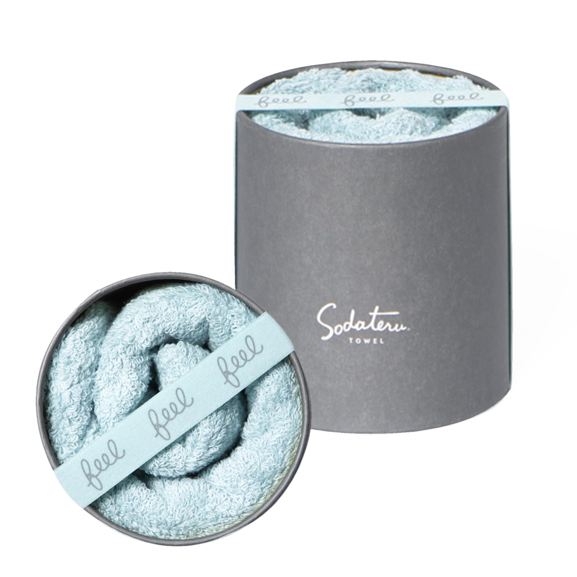 Growing Towel Feel Boxed perfect for face towels and housewarming gifts Fog Blue (blue) 34 x 85 cm 100% cotton SD-FEEL-FFB