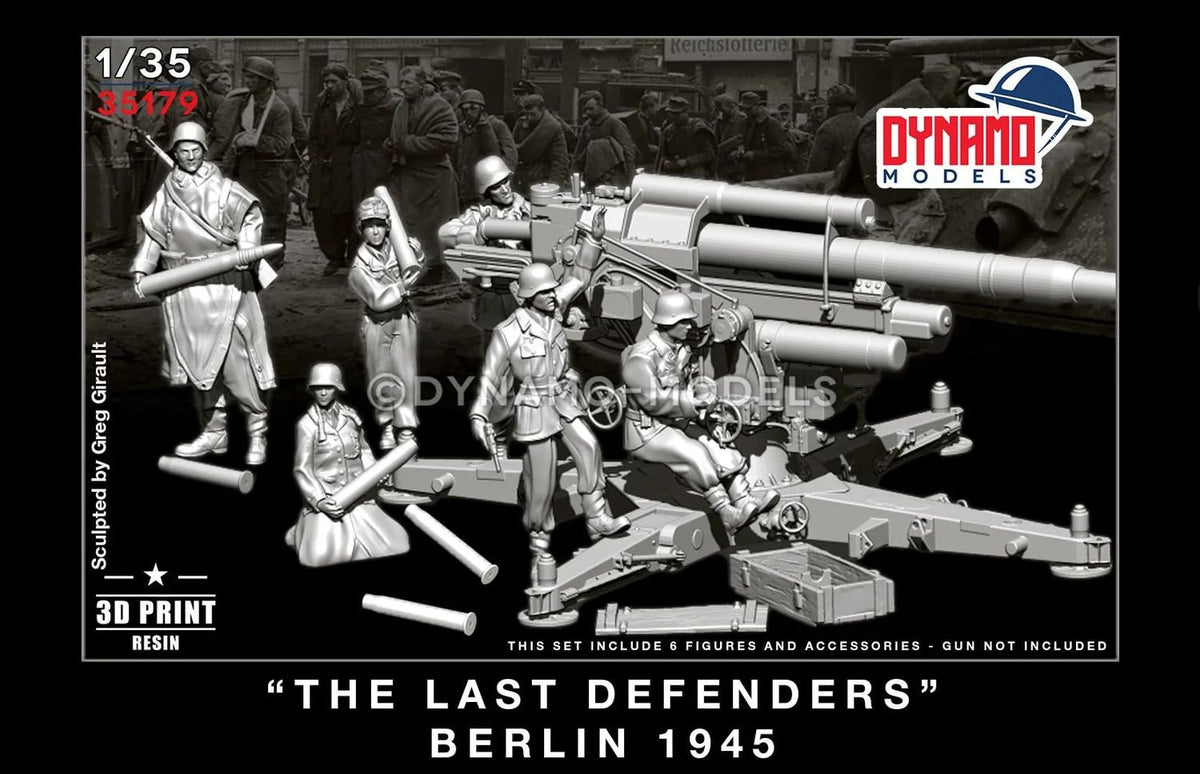 Động Lực Mô Hình 1/35 WW2 Đức Flak 88 Phi Hành Đoàn Trận Berlin 1945 6 Cái Bộ Máy In 3D DYN35179