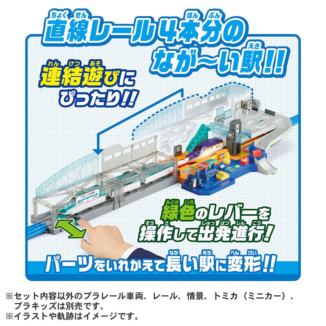 Takara Tomy Plarail Lever Action & Sound! Big Station Train Toy Ages 3+