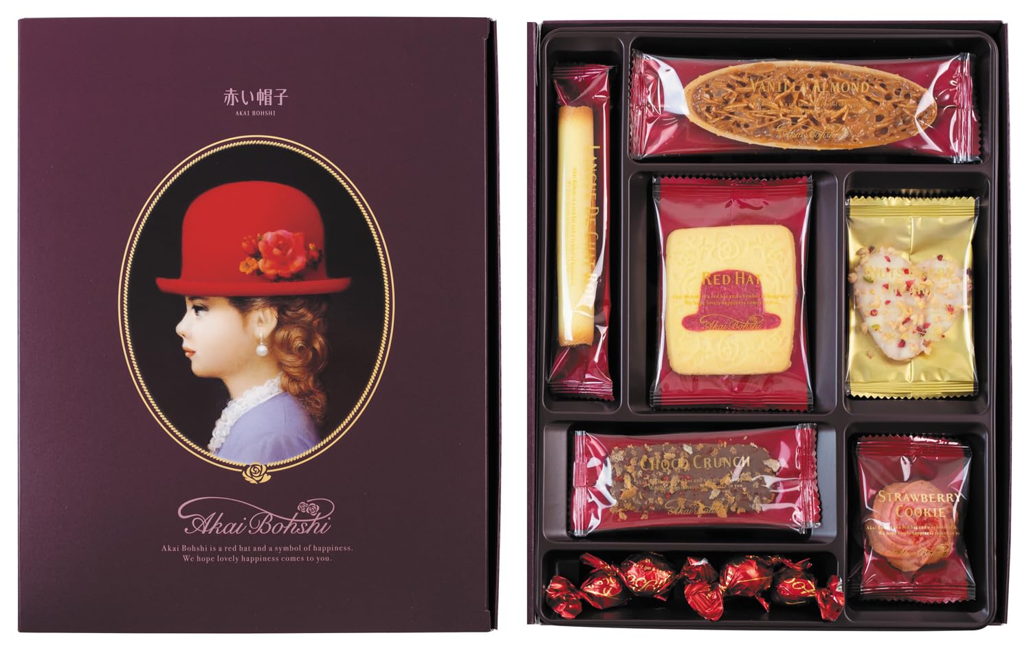 Red hat purple 7 types 17 pieces (paper box)