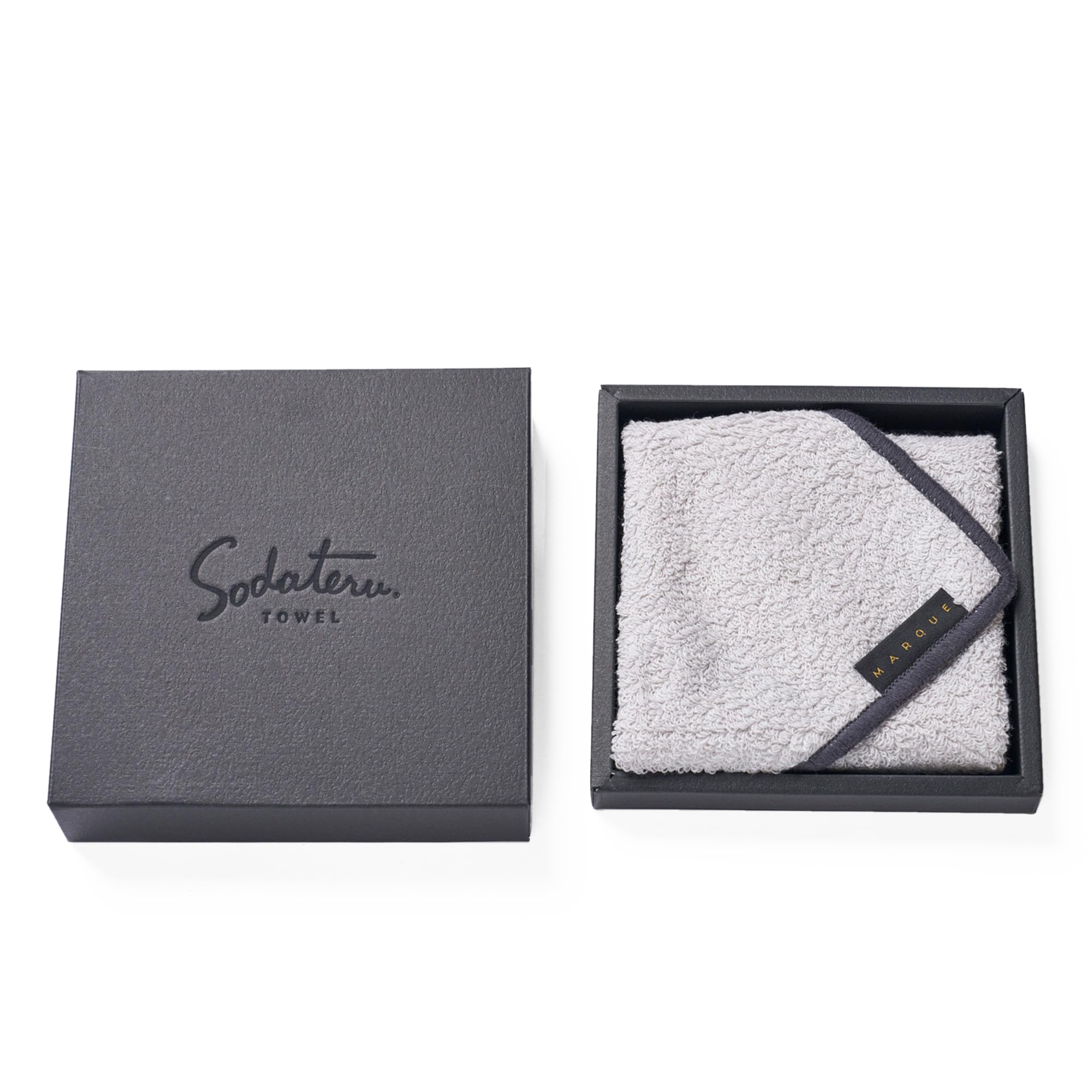 Growing Towel MARQUE Petit Carre (Hand Towel) Sable (Smoke Gray) 25 x 25cm 100% Cotton Boxed 2200000001412