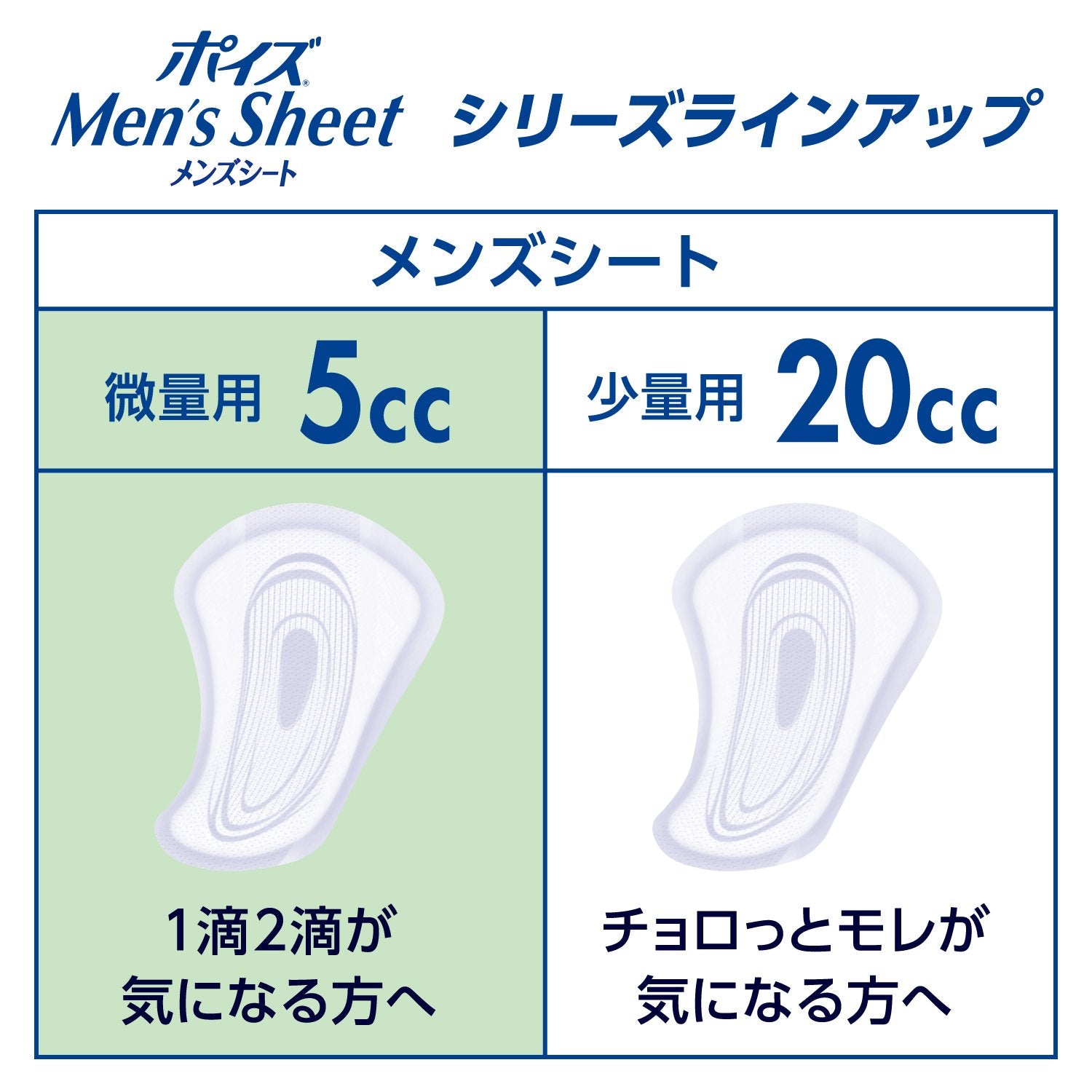 흡수 냅킨 포이즈 맨즈 시트 5cc 12.5×19cm 12장 남성용