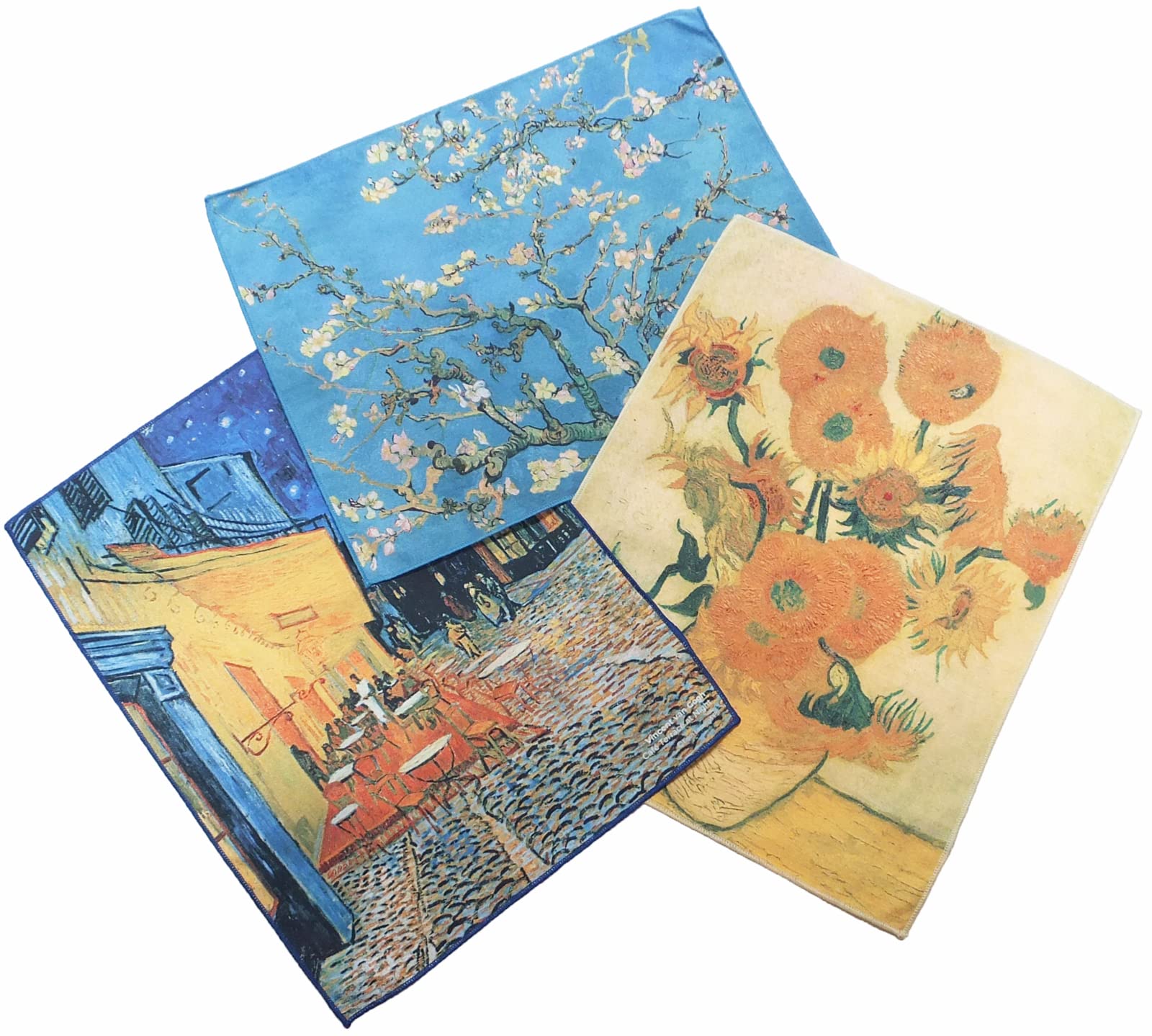 도레이(TORAY) 클리닝 크로스 24×19 cm 명화 트레시 고흐 꽃 피는 아몬드 나무 안경 닦아 휴대 클리닝 액정 화면 클리닝 렌즈 닦아