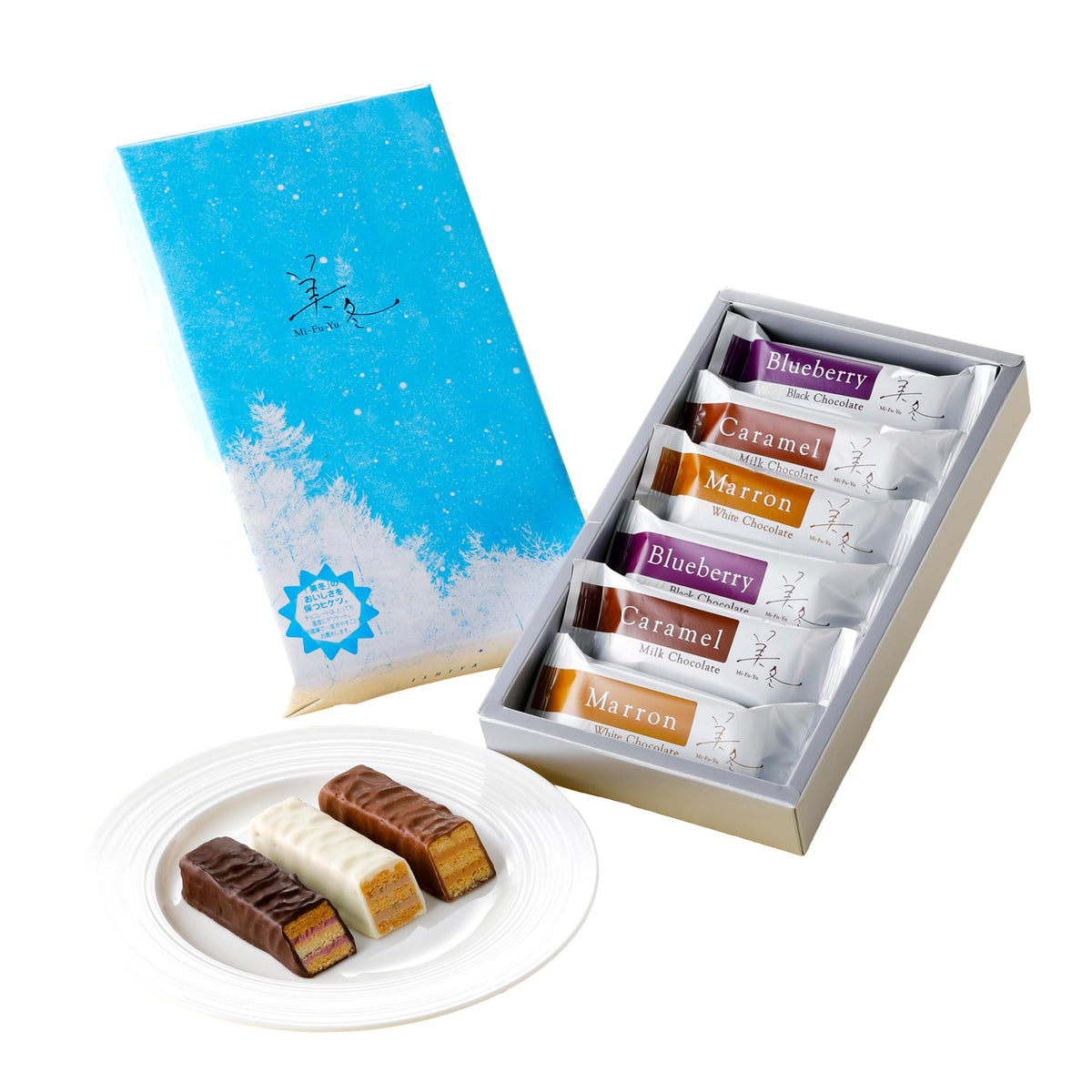 ISHIYA Mifuyu (quả việt quất, caramel, marron) 6 miếng