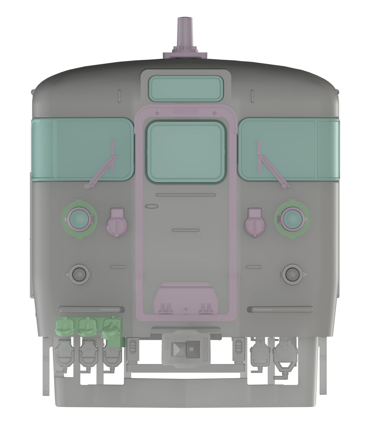 PLUM 1/80 急行・近郊型用シールドビーム・鉄仮面化パーツセット PP273