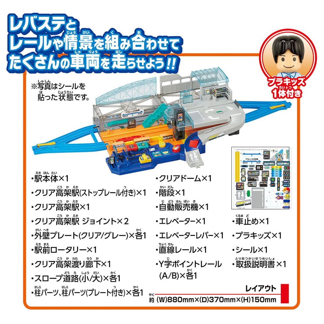 Takara Tomy Plarail Lever Action & Sound! Big Station Train Toy Ages 3+