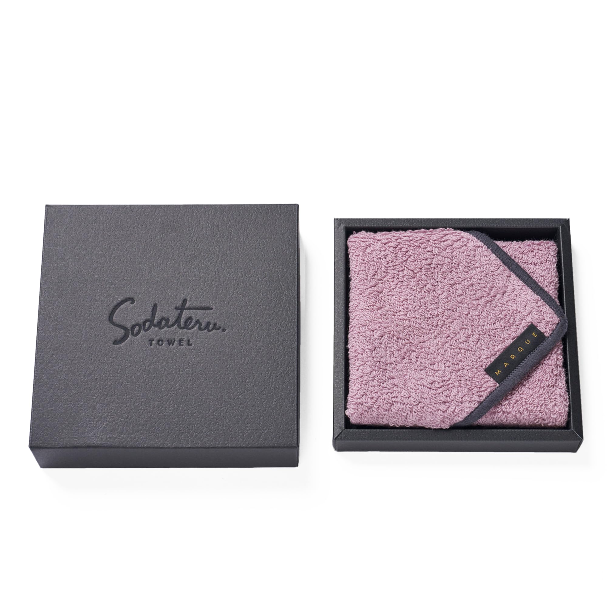 Growing Towel MARQUE Petit Carre (Hand Towel) Mauve (Ash Pink) 25 x 25cm 100% Cotton Boxed 2200000001450