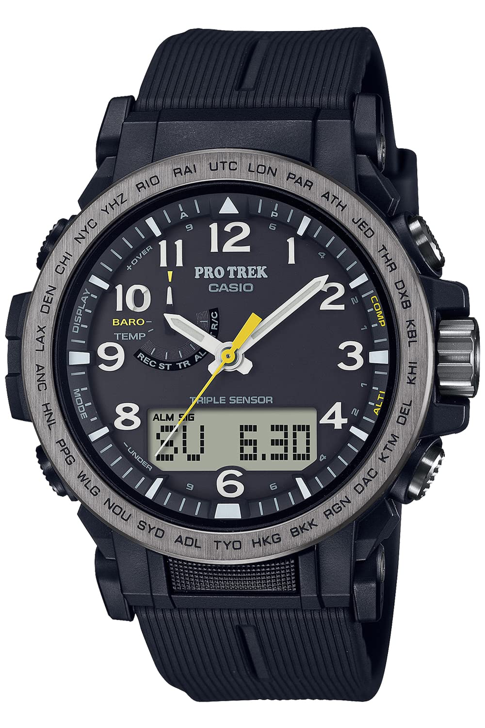 [Casio] Protrek Watch [Domestic Genuine Product] Climber Line Radio Solar Biomass Plastic PRW-51Y-1JF Men's Black