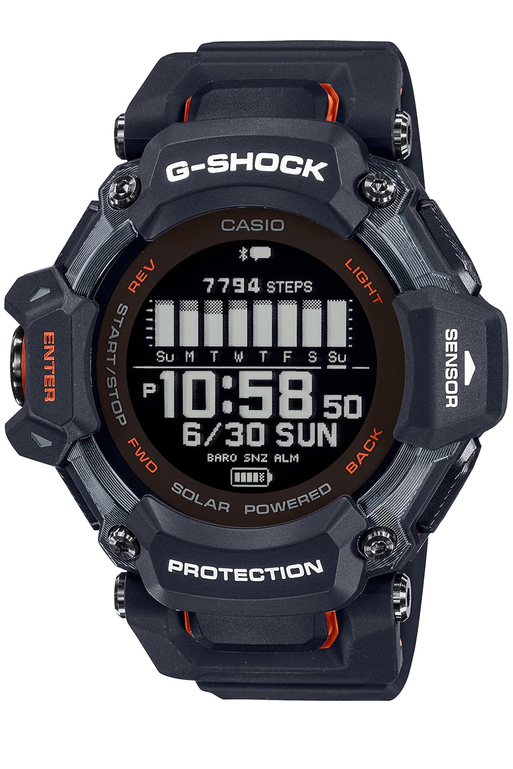 [카시오] 손목시계 지쇼크[국내 정규품] G-SQUAD GPS 심박계 Bluetooth 탑재 GBD-H2000-1 AJR 맨즈 블랙