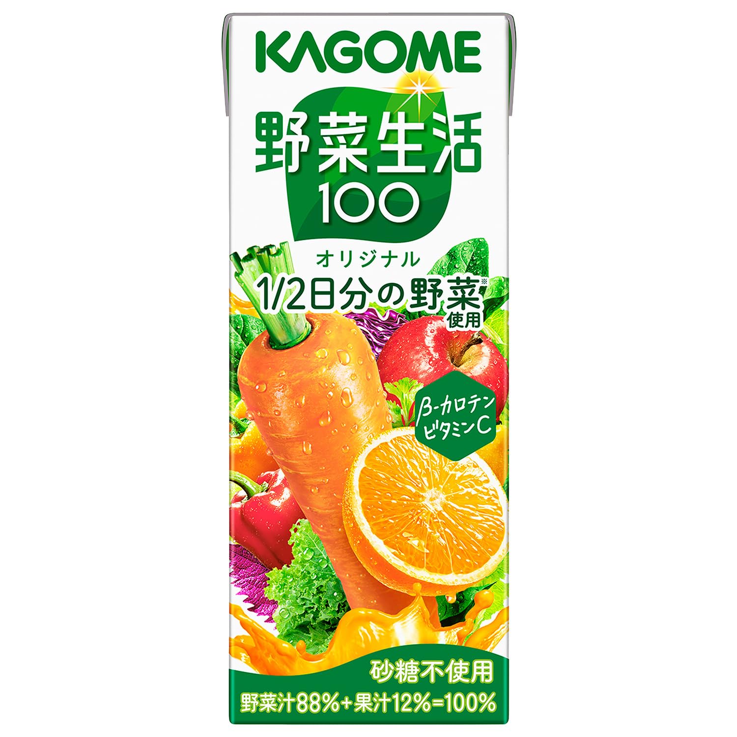 야채 생활 카고메 야채 생활 100 오리지널 200ml 종이 팩×24개(설탕 미사용