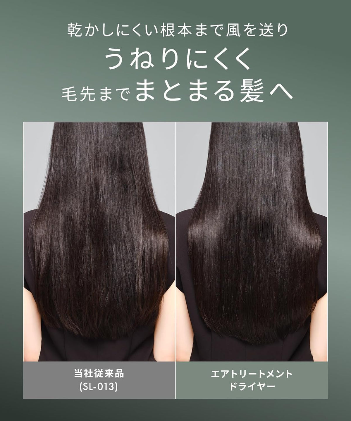 SALONIA Air Treatment Dryer Large Air Volume Quick Drying Lightweight Hair Dryer SAL24211GR Stone Gray