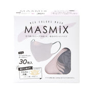 가와모토 산업 MASMIX 투톤 컬러 마스크 입체 타입 30장입 페일 라일락×다크 그레이