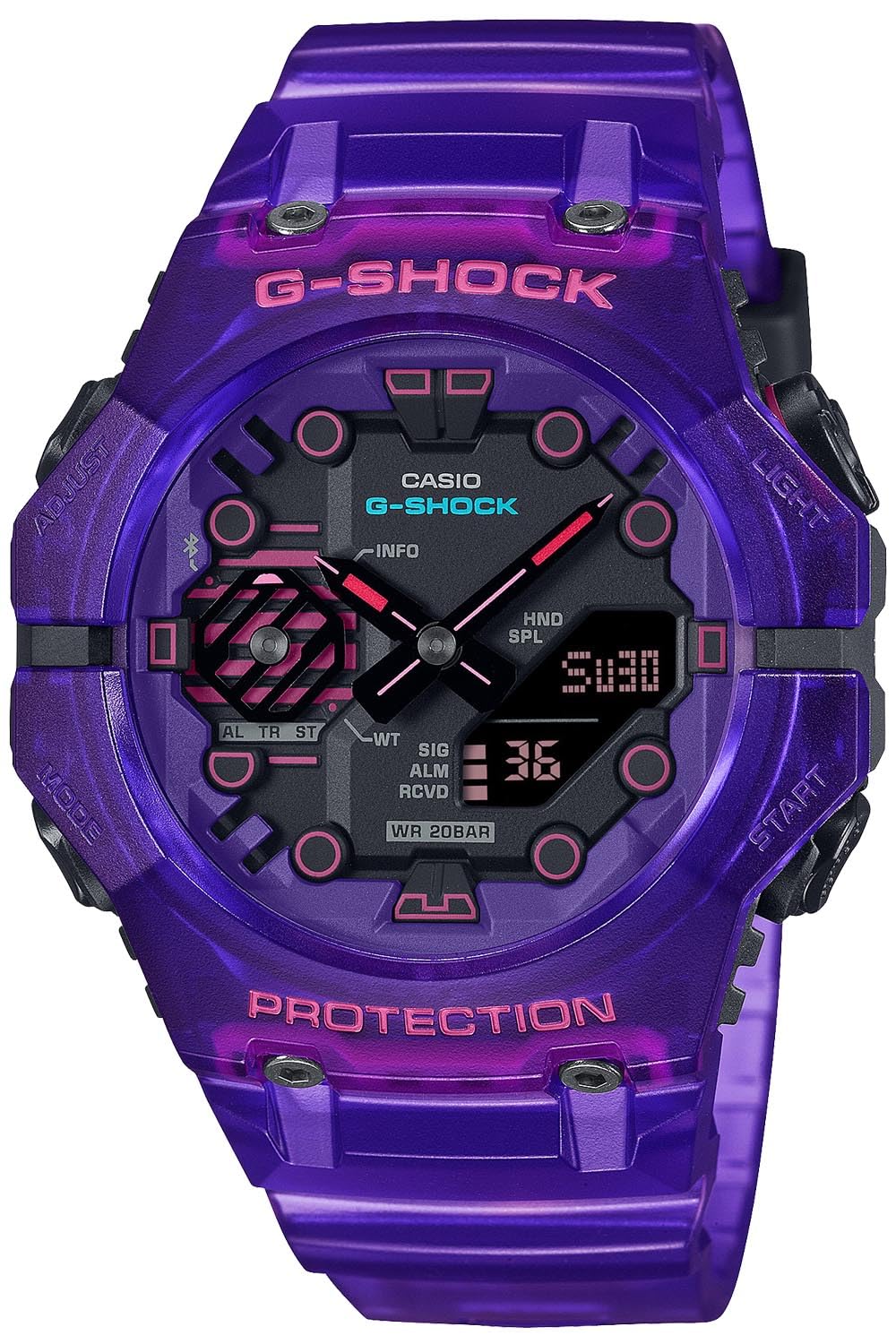 [Casio] G-Shock Watch [Domestic Genuine Product] Equipped with Bluetooth GA-B001CBRS-6AJF Men's Purple