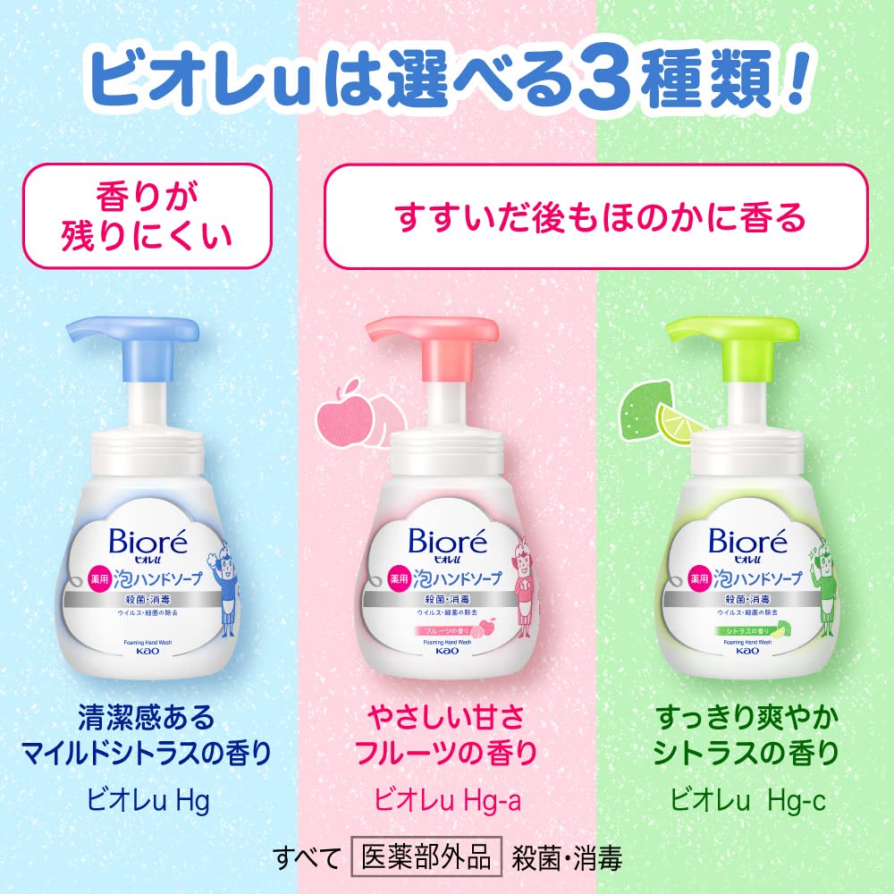 Xà phòng rửa tay Biore U Foam Fruit Refill 450ml