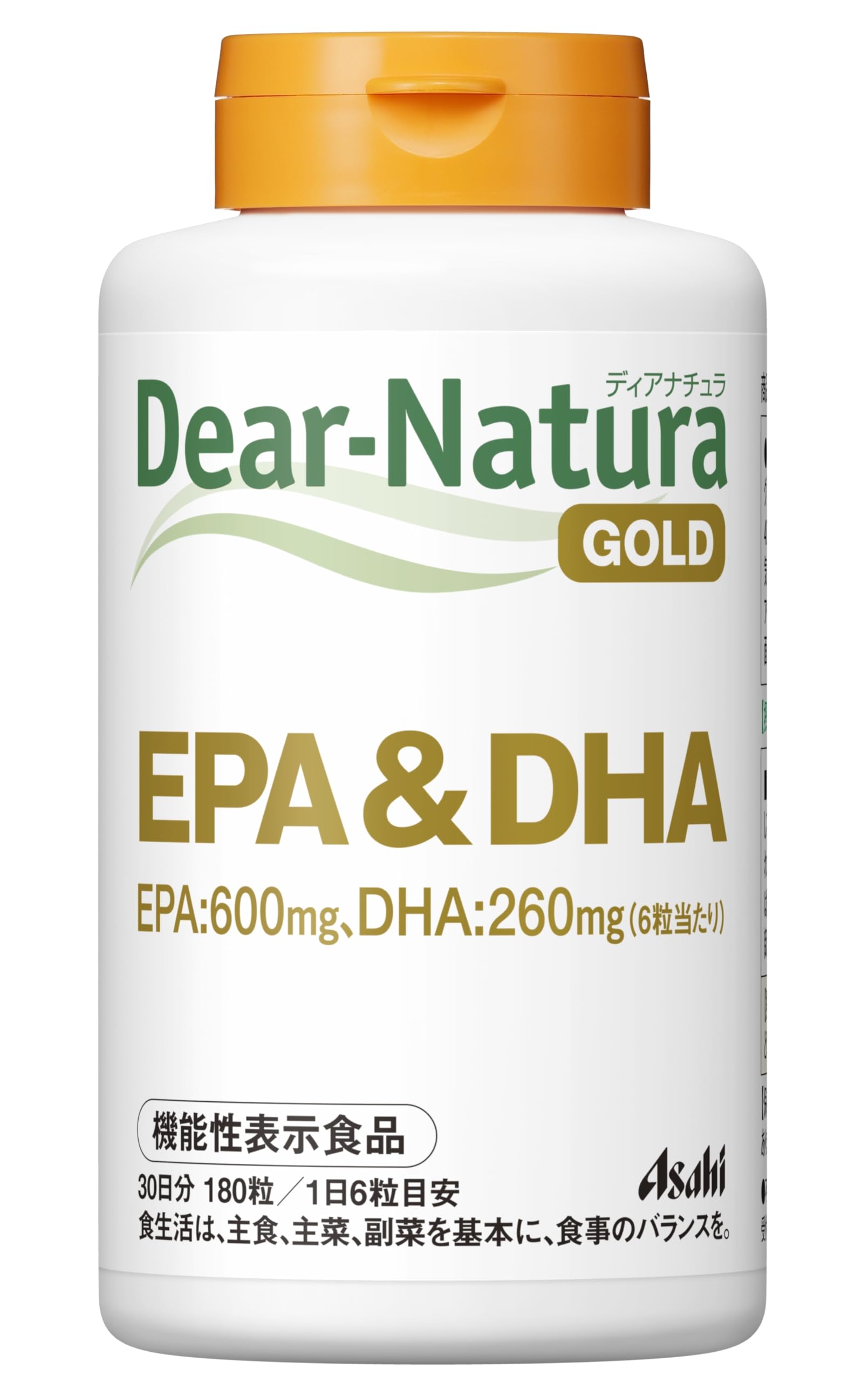 디아나츄라 골드 EPA&DHA 180알 (30일분) [기능성 표시 식품] 아사히 사프리 Dear-Natura 국내 공장에서 생산