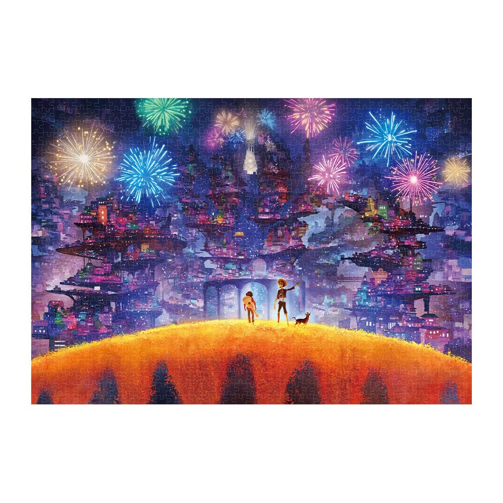 텐요(Tenyo) 【일본제】 1000피스 캔버스 스타일 지그소 퍼즐 디즈니 리멤버·미 죽은 자의 나라 (51x73.5cm)