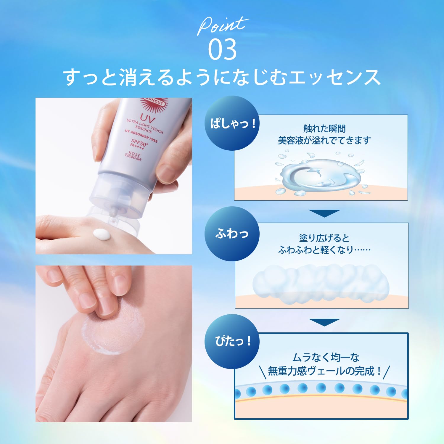 선컷 무중력감 UV 에센스 50g 선스크린 워터프루프 내수성
