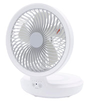 Denkyosha Rechargeable DC Circulator, Oscillating, 4-level Air Flow Switching, Remote Control Included, Indirect Lighting, Safety Lock, Can Be Used Continuously for Approximately 10 Hours, Comes with Magnet, Can be Wall Mounted, Compact DJS-E314P