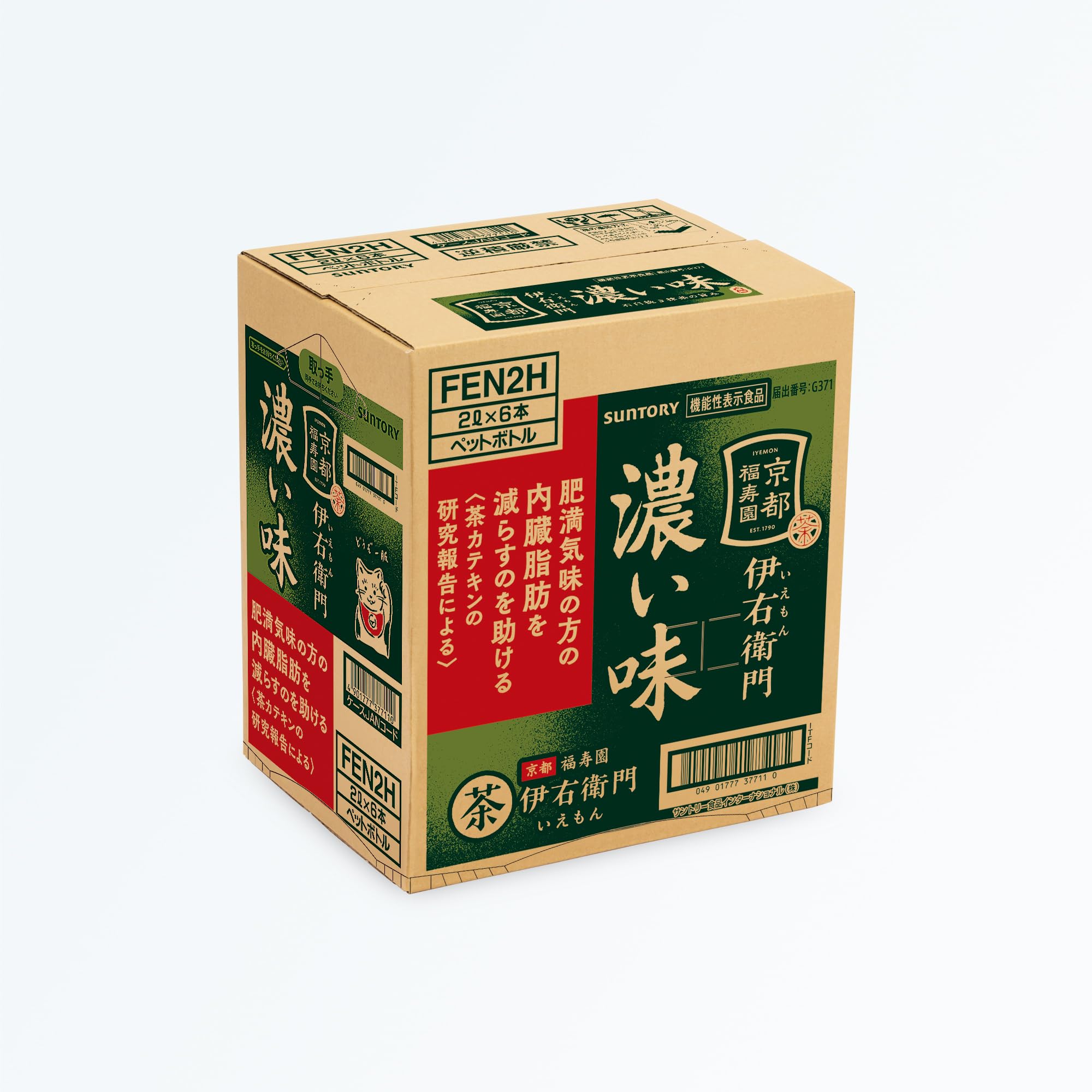 [기능성 표시 식품] 산토리 이에몬 짙은 맛 2L×6개