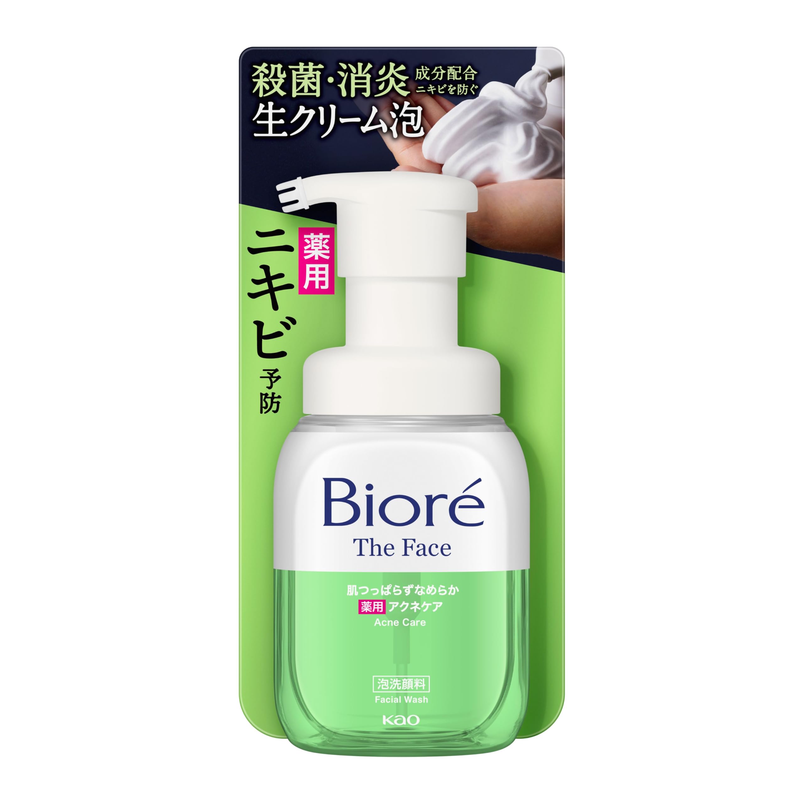 Bioré The Face Acne Care Main Body [Foaming Face Wash] [Masatsu-less] [Acne Prevention] [Contains sterilizing and anti-inflammatory ingredients] 200ml (x 1)