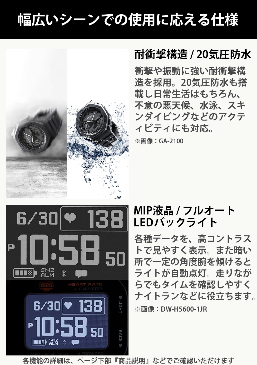 [카시오] 손목시계 지쇼크[국내 정규품] G-SQUAD 심박계 Bluetooth 탑재 DW-H5600-2 JR 맨즈 페일 블루