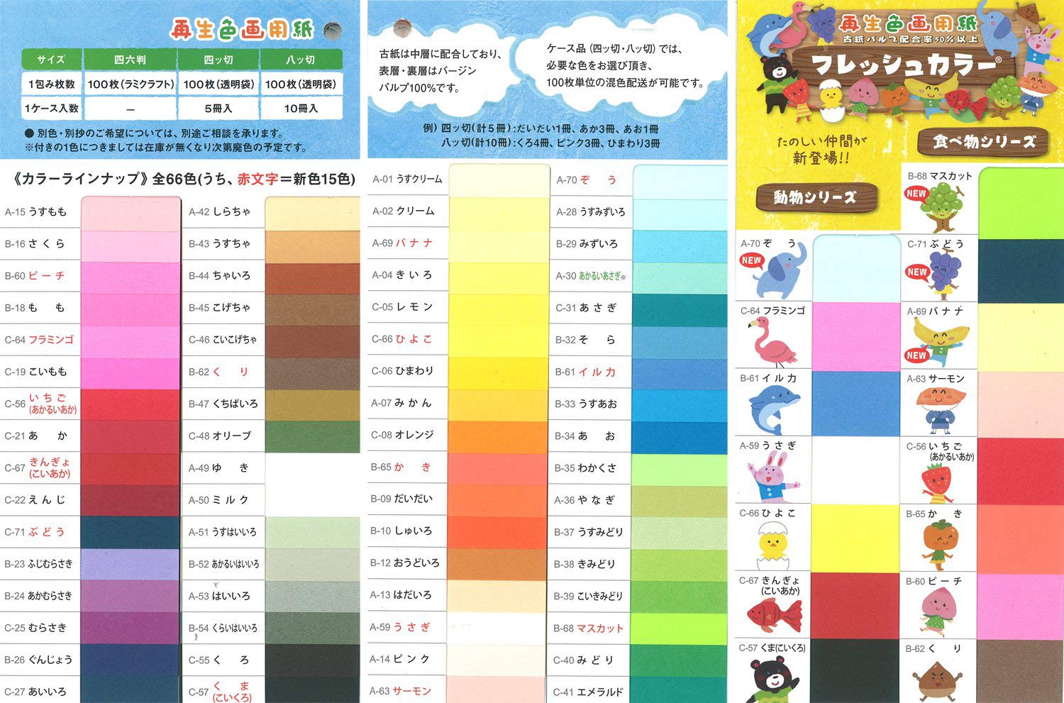 Giấy Daio Giấy Vẽ Giấy Vẽ Màu Tái Chế Tám Kích Thước Cắt 100 Tờ Asagi (Vàng Nhạt)