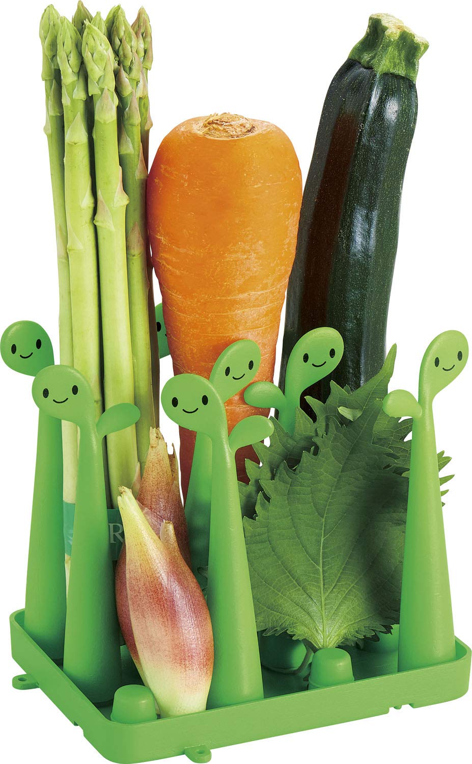 Cogit Veggie Tatechan Green Width 12.5 x Depth 9.5cm Vegetable freshness Long lasting