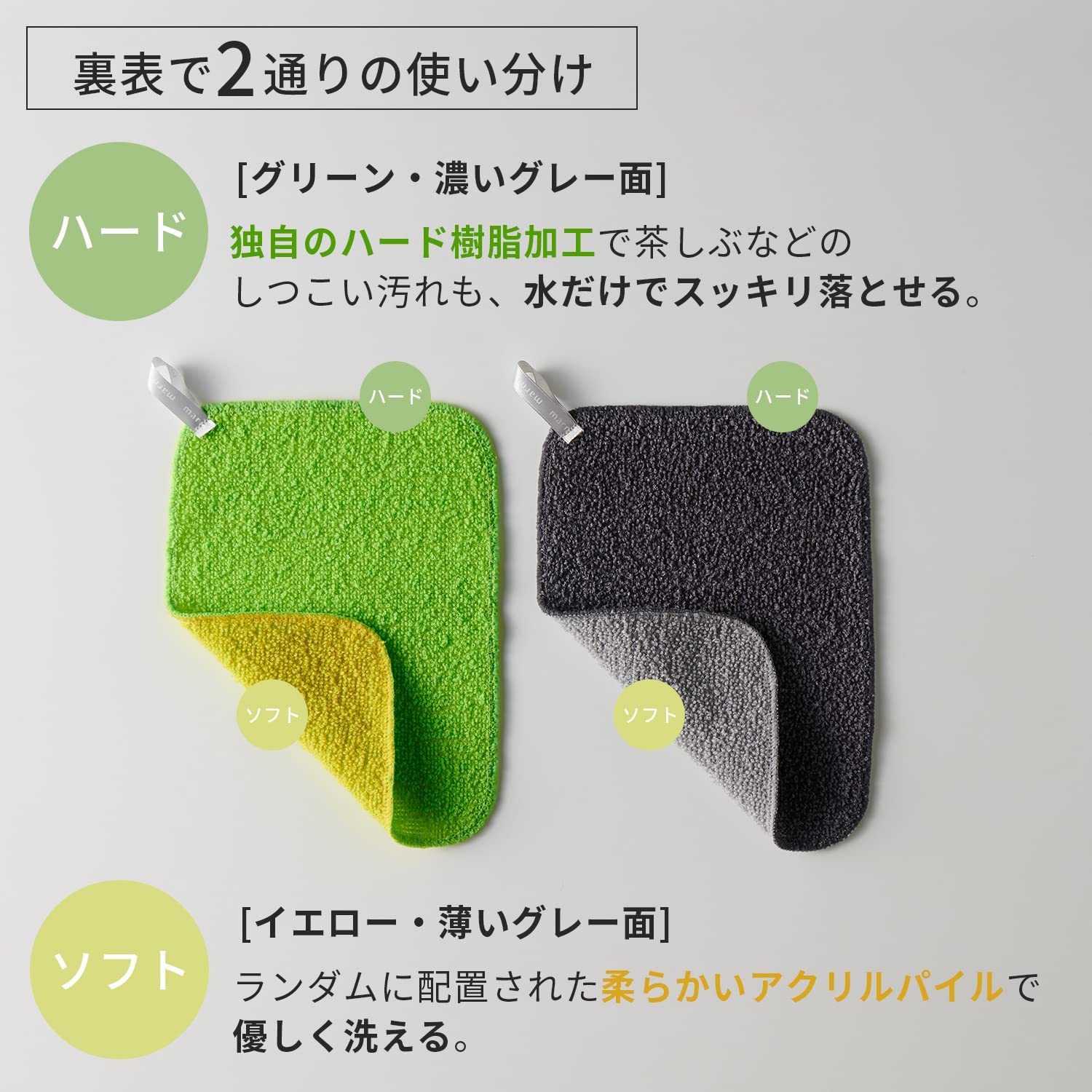 Marna Scaling Duster (Green) Sink Cleaning (Clean without Detergent) Dish Towel (Wash Basin/Faucet) Scaling Remover W193